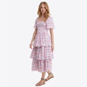 NWT Draper James Multicolor Floral Midi Dress